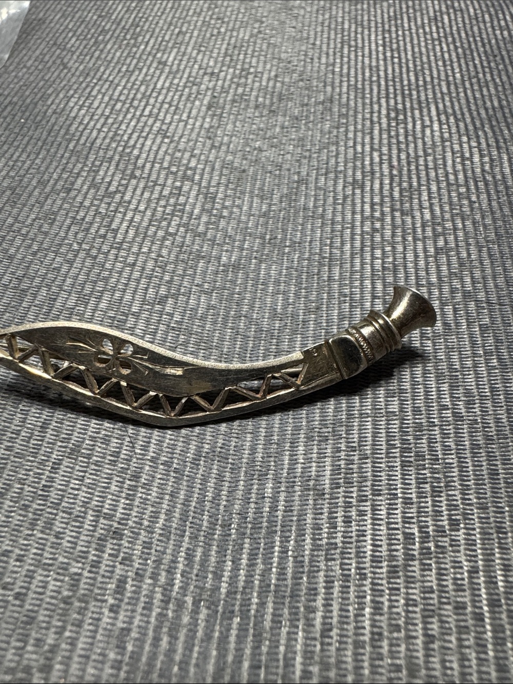 Vintage Source Unknown Silver-Tone Curved